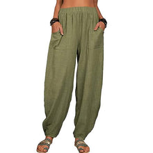 Load image into Gallery viewer, Women's Linen High Waist Wide Leg Pants
