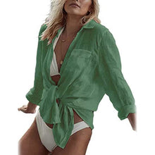 Load image into Gallery viewer, Women's Long Sleeve Beach Shirt Blouse
