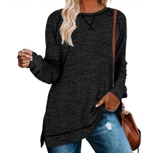 Load image into Gallery viewer, Women's Long Sleeve Loose Casual Autumn Pullover Side Slit Tunic Top
