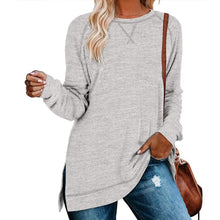 Load image into Gallery viewer, Women's Long Sleeve Loose Casual Autumn Pullover Side Slit Tunic Top
