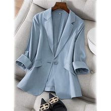 Load image into Gallery viewer, Women's Long Sleeve Pocket Casual Blazer
