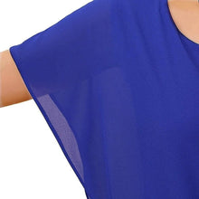 Load image into Gallery viewer, Women's Loose Casual Short Sleeve Chiffon Top T-Shirt Blouse
