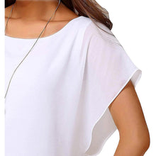 Load image into Gallery viewer, Women's Loose Casual Short Sleeve Chiffon Top T-Shirt Blouse
