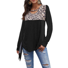Load image into Gallery viewer, Womens Loose Tops Long Sleeve Tunic Color Block Casual Shirts
