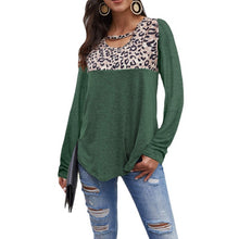 Load image into Gallery viewer, Womens Loose Tops Long Sleeve Tunic Color Block Casual Shirts
