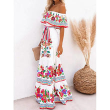 Load image into Gallery viewer, Women's Off Shoulder Print Dress
