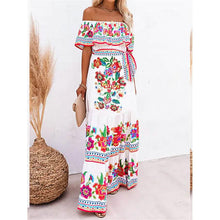 Load image into Gallery viewer, Women's Off Shoulder Print Dress
