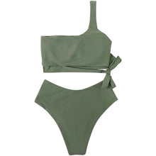 Load image into Gallery viewer, Women's One Shoulder High Waist Bikini
