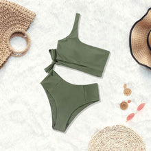 Load image into Gallery viewer, Women's One Shoulder High Waist Bikini
