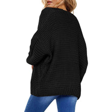 Load image into Gallery viewer, Womens Open Front Long Sleeve Chunky Knit Cardigan Sweaters Loose Outwear Coat
