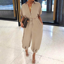 Load image into Gallery viewer, Women's Ordinary Deep V Jumpsuit
