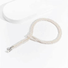 Load image into Gallery viewer, Women's Elegant Multi-Layered Faux Pearl Necklace, Boho Tassel Pendant, Dual-Strand Jewelry
