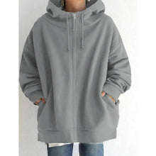 Load image into Gallery viewer, Women's Plus Size Jacket Zipper Pocket Solid Formal Long Sleeve
