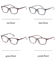 Load image into Gallery viewer, Womens Pocket Printed Reading Glasses With Matching Pouch Spring Hinge Presbyopic Reading Glasses For Women Anti Eyestrain Computer Reading TV Glasses Stylish Frame+1.0 To 4.0
