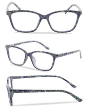 Load image into Gallery viewer, Womens Pocket Printed Reading Glasses With Matching Pouch Spring Hinge Presbyopic Reading Glasses For Women Anti Eyestrain Computer Reading TV Glasses Stylish Frame+1.0 To 4.0
