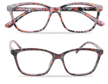 Load image into Gallery viewer, Womens Pocket Printed Reading Glasses With Matching Pouch Spring Hinge Presbyopic Reading Glasses For Women Anti Eyestrain Computer Reading TV Glasses Stylish Frame+1.0 To 4.0
