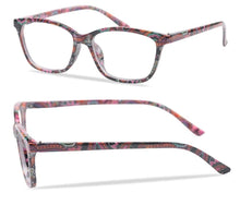 Load image into Gallery viewer, Womens Pocket Printed Reading Glasses With Matching Pouch Spring Hinge Presbyopic Reading Glasses For Women Anti Eyestrain Computer Reading TV Glasses Stylish Frame+1.0 To 4.0

