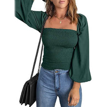 Load image into Gallery viewer, Women's Puff Long Sleeve Square Neck Tops
