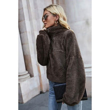 Load image into Gallery viewer, Women's Pullover Plain Quarter Zip Sweatshirt
