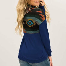 Load image into Gallery viewer, Women's Quarter Zip Color Block Pullover Sweatshirt
