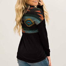 Load image into Gallery viewer, Women's Quarter Zip Color Block Pullover Sweatshirt
