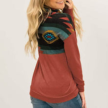 Load image into Gallery viewer, Women's Quarter Zip Color Block Pullover Sweatshirt
