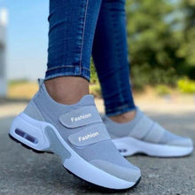 Load image into Gallery viewer, Womens Red Sneakers Air Cushion Shoes Woman Mesh Sneakers Breathable Flats Womens Casual Air Cushion Sneakers Lightweight Non Slip Sport Jogging Gym Fitness Workout Tennis Walking Espadrilles
