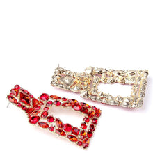 Load image into Gallery viewer, Women's Rhinestone Rectangle Drop Earrings

