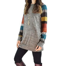 Load image into Gallery viewer, Women's Ribbed Knit Long Sleeve Lightweight Tunic Top
