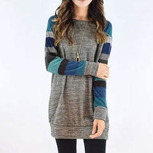 Load image into Gallery viewer, Women's Ribbed Knit Long Sleeve Lightweight Tunic Top
