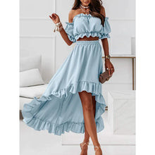 Load image into Gallery viewer, Women's Sexy Boho Solid Color Casual Dress Two Piece
