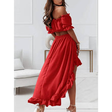 Load image into Gallery viewer, Women's Sexy Boho Solid Color Casual Dress Two Piece
