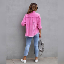 Load image into Gallery viewer, Women's Shacket Long Sleeve Denim
