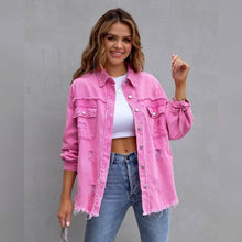 Load image into Gallery viewer, Women's Shacket Long Sleeve Denim
