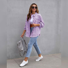 Load image into Gallery viewer, Women's Shacket Long Sleeve Denim
