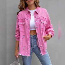 Load image into Gallery viewer, Women's Shacket Long Sleeve Denim
