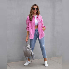 Load image into Gallery viewer, Women's Shacket Long Sleeve Denim
