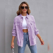 Load image into Gallery viewer, Women's Shacket Long Sleeve Denim
