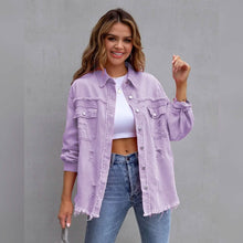 Load image into Gallery viewer, Women's Shacket Long Sleeve Denim
