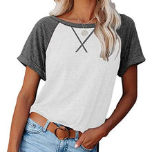 Load image into Gallery viewer, Women's Short Sleeve Raglan Crewneck T Shirts
