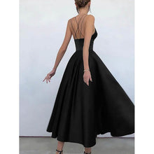 Load image into Gallery viewer, Women's Sleeveless Solid Color Open Back Maxi Dress
