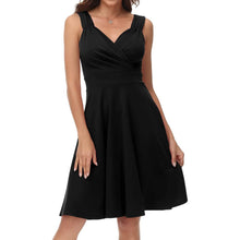 Load image into Gallery viewer, Women's Sleeveless Wrap V-Neck A-line Bridesmaid Cocktail Party Dress
