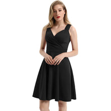 Load image into Gallery viewer, Women's Sleeveless Wrap V-Neck A-line Bridesmaid Cocktail Party Dress
