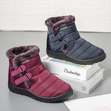 Load image into Gallery viewer, Womens Snow Boots Ankle Hook Look Fur Plush Inside Waterproof Down Winter Boots Shoes Winter Snow Boots Fur Lined Warm Ankle Boots Slip On Waterproof Outdoor Sport Booties
