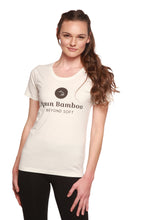 Load image into Gallery viewer, Women's Spun Bamboo Logo Bamboo Viscose/Organic Cotton T-Shirt
