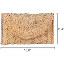 Load image into Gallery viewer, Women's Straw Clutch Purse
