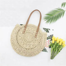 Load image into Gallery viewer, Women's Straw Tote Bag Boho Style
