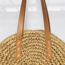 Load image into Gallery viewer, Women's Straw Tote Bag Boho Style
