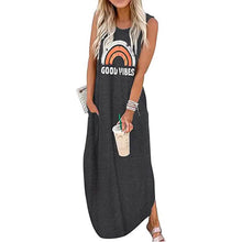 Load image into Gallery viewer, Women's Summer Hawaiian Good Vibes Beach Casual Dress
