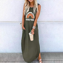Load image into Gallery viewer, Women's Summer Hawaiian Good Vibes Beach Casual Dress

